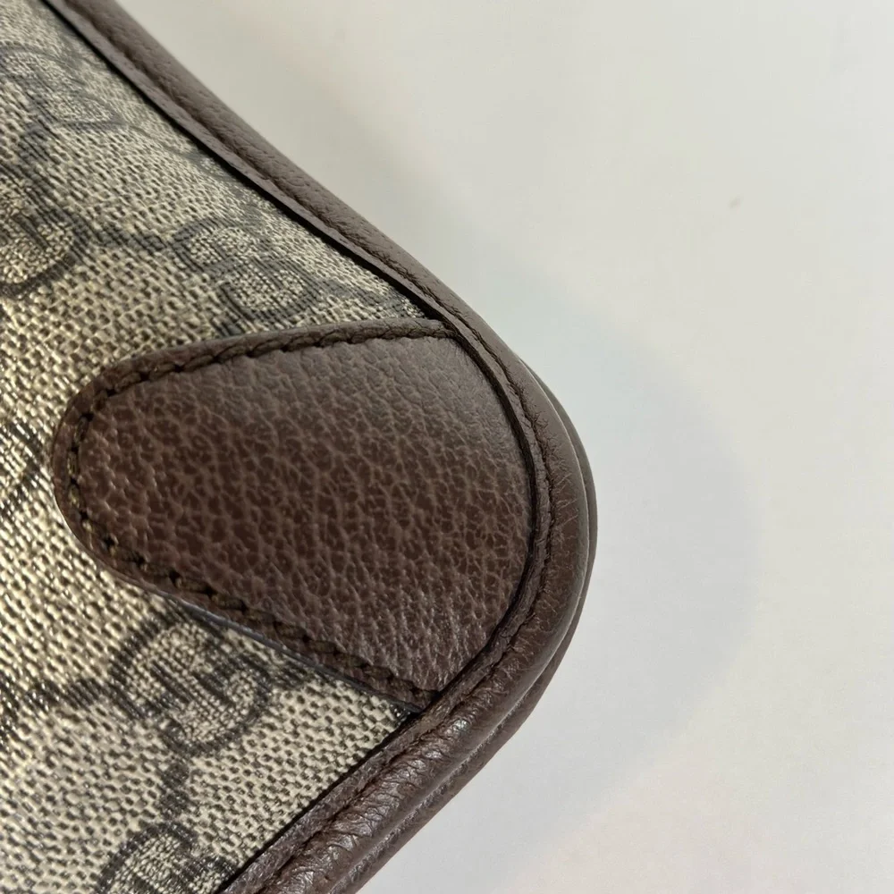 Authentic Gucci Neo GG Supreme Canvas Crossbody with Green & Red Web Strap